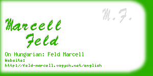 marcell feld business card